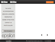 Tablet Screenshot of epsilonhotel.co.uk